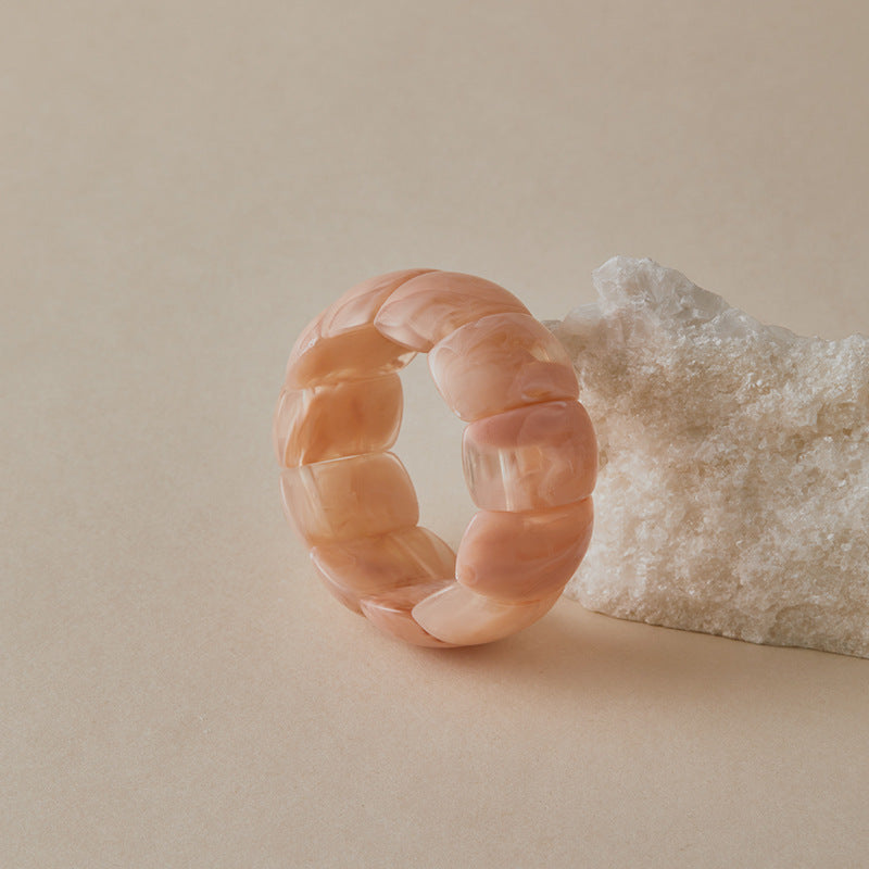 Acrylic Cuff Bracelet | ACB02 | Pale Beige