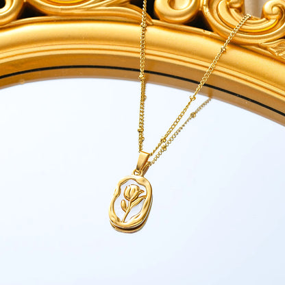 Necklace | SN281 | White Rose