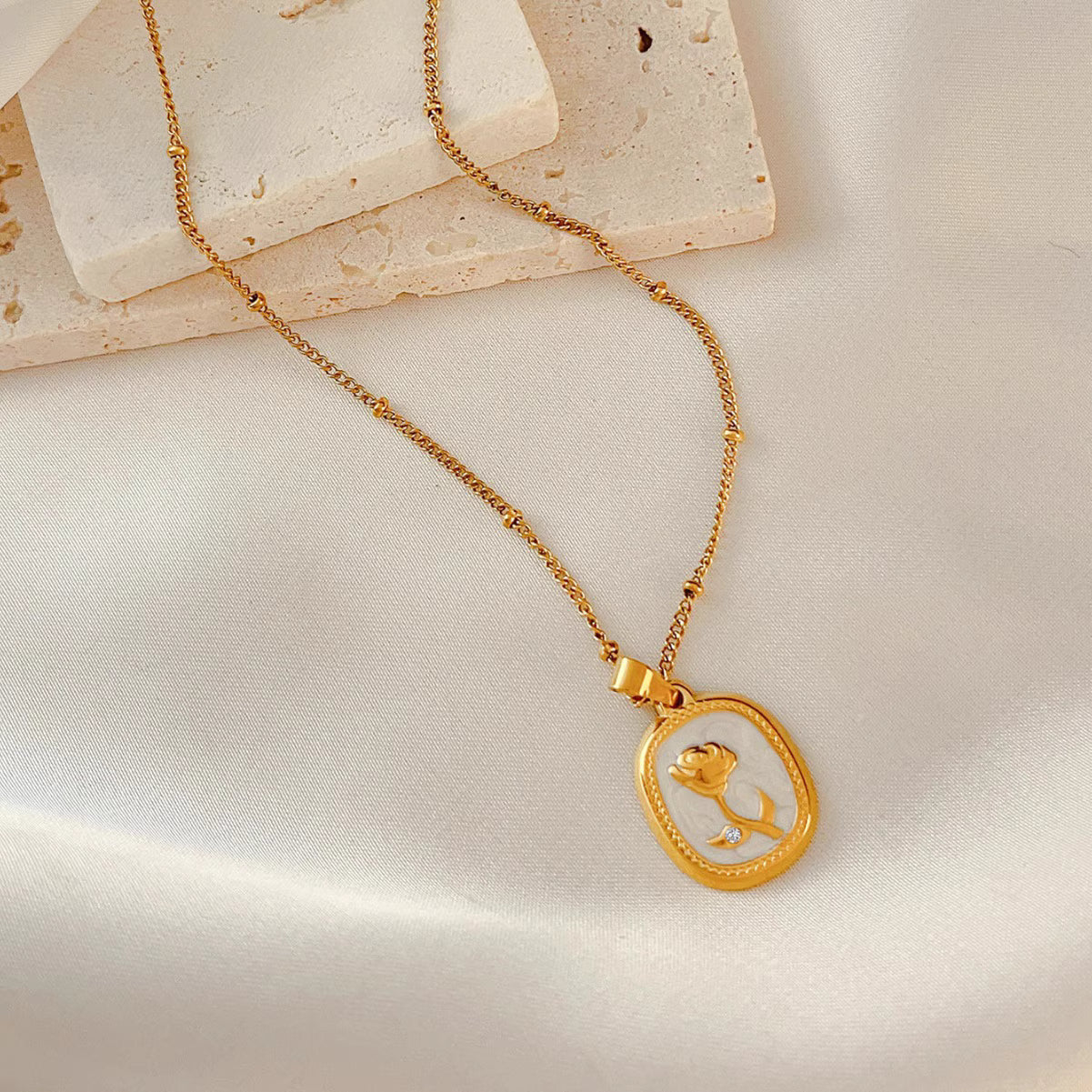 Necklace | SN278 | French Retro Rose