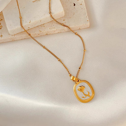 Necklace | SN278 | French Retro Rose