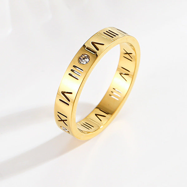 Stone Ring | SR272 | Roman Four Diamond