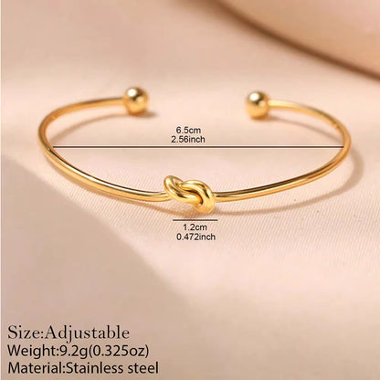 Cuff Bracelet | CB019 | Knotted Bracelet Gold