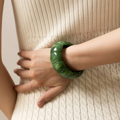Acrylic Cuff Bracelet | ACB02 | Forest Green