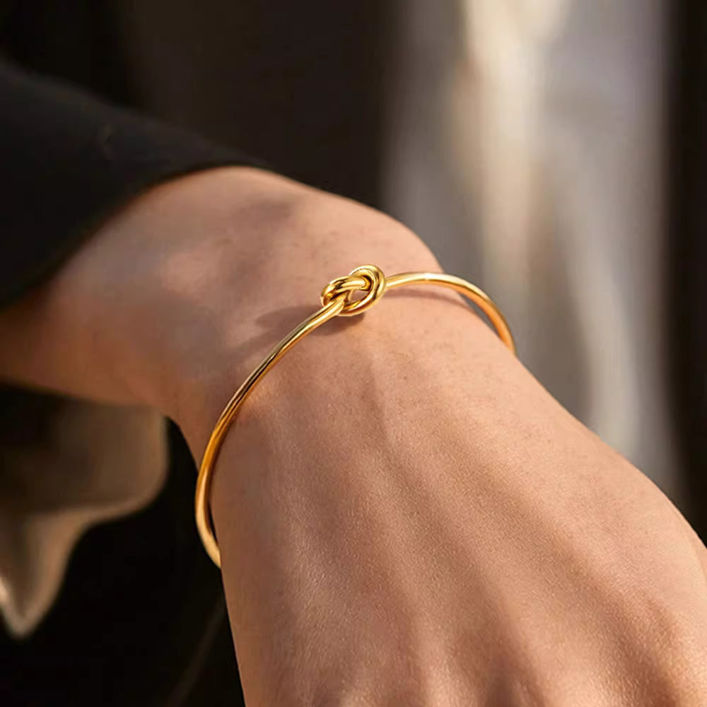 Cuff Bracelet | CB019 | Knotted Bracelet Gold