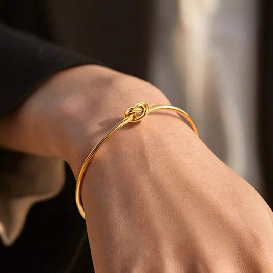 Cuff Bracelet | CB019 | Knotted Bracelet Gold