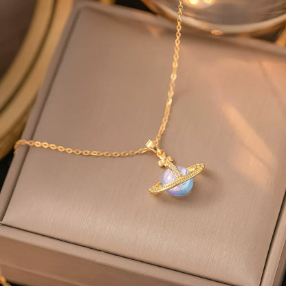 Necklace | SN313 | Colorful Saturn