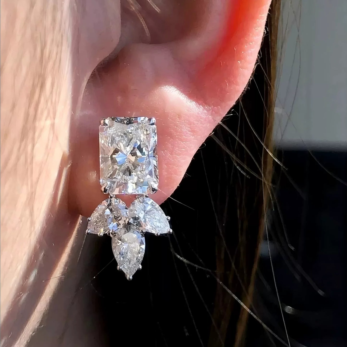 Zircon Leaf Princess Earring