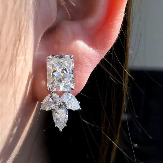 Zircon Leaf Princess Earrings