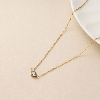 Necklace | SN301 | Drop Round Stone