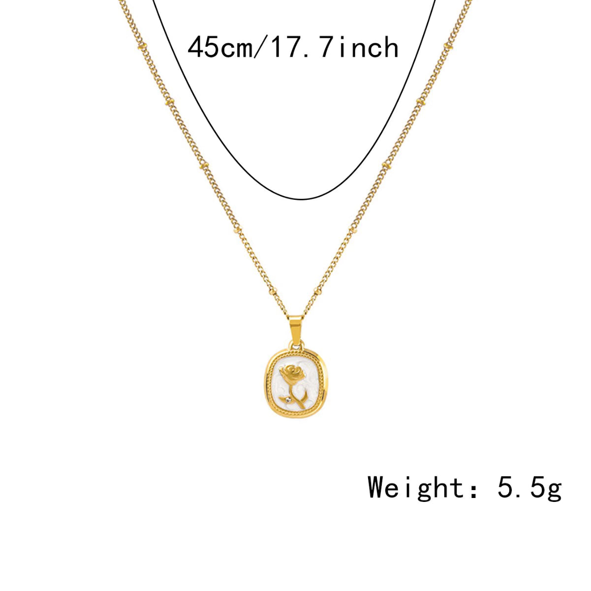 Necklace | SN278 | French Retro Rose