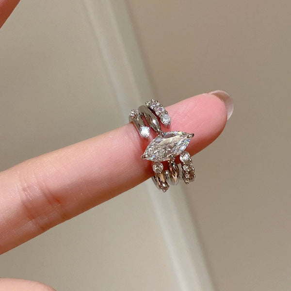 Zircon Ring | SR281 | Three in One Stack