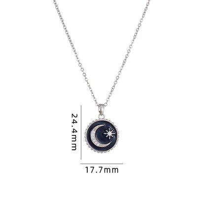 Necklace | SN218 | Star Moon | Silver