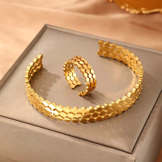 Cuff Bracelet & Ring | CBR001