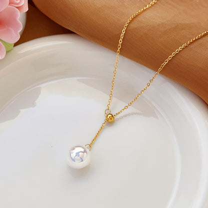 Necklace | SN240 | Pearl Interloped Ball