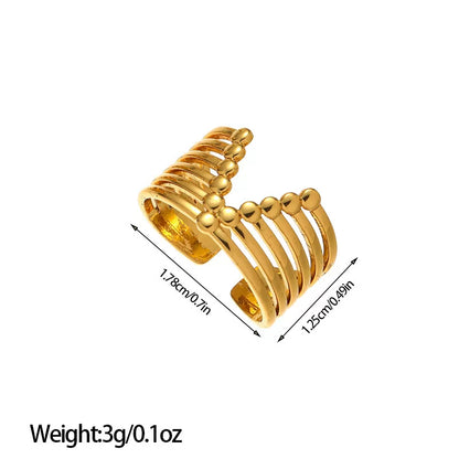 Bold Statement Ring | SR093 | Gold