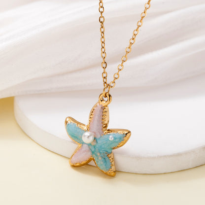 Necklace | SN282 | Enamel Starfish