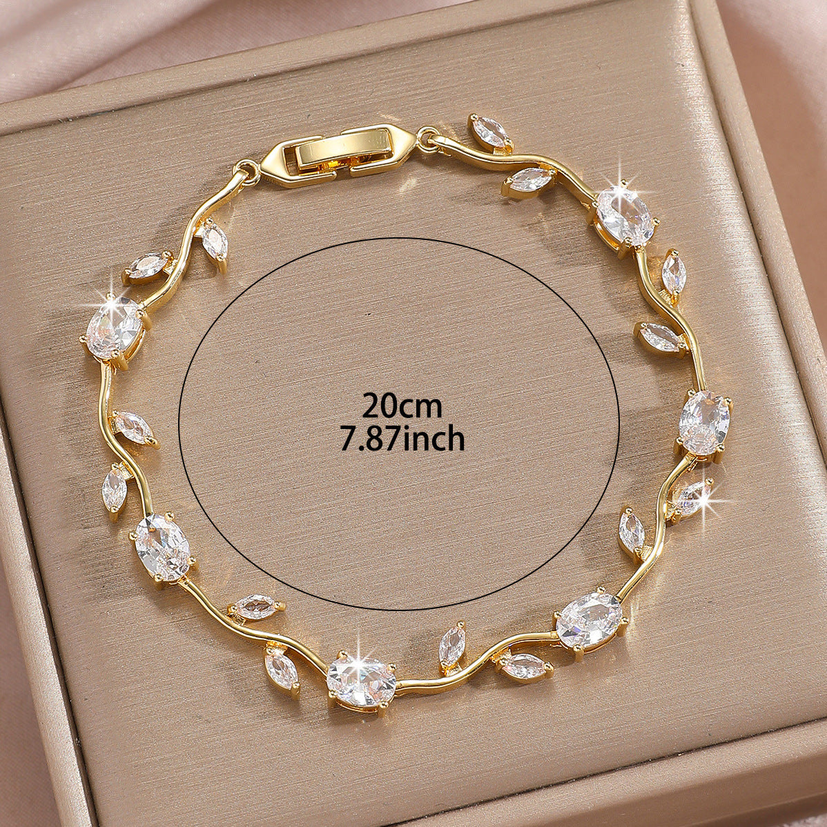 Zircon Tulip Bracelet | White