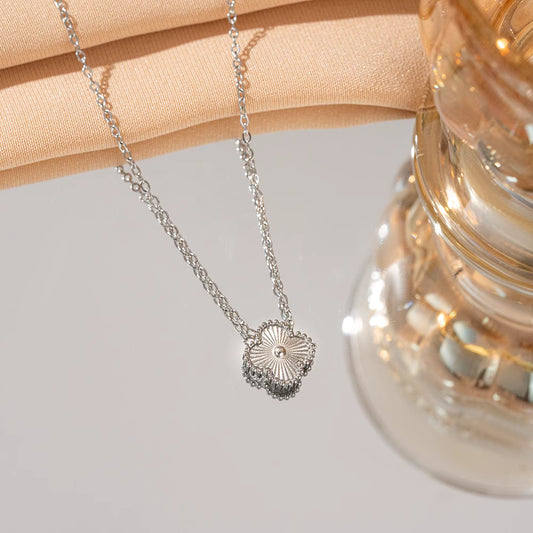 Necklace | SN276 | Silver Clover | Silver