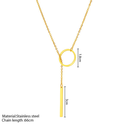 Necklace | SN286 | Lariat Bar in a Circle