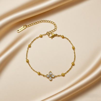 Chain Bracelet | SSCB093 | Four Leaf Diamond