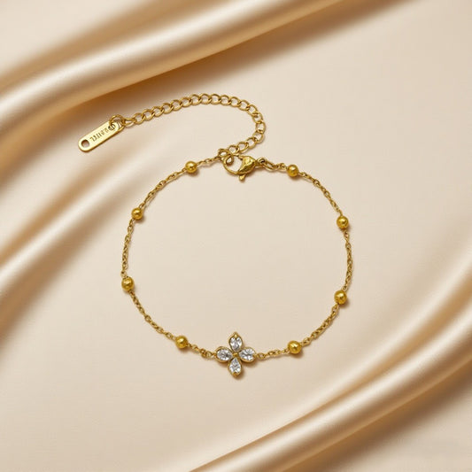 Chain Bracelet | SSCB093 | Four Leaf Diamond