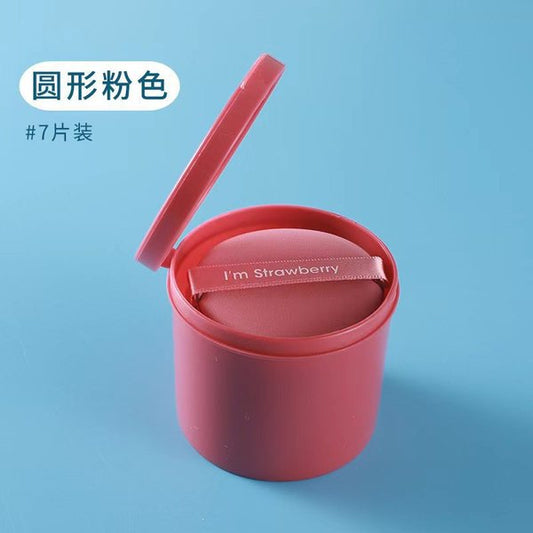 Powder Puff Air Cushion 7PC BOX : Round-Pink
