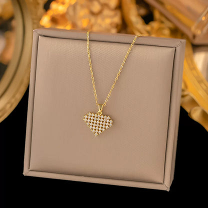 Necklace | SN308 | Full Diamond Heart