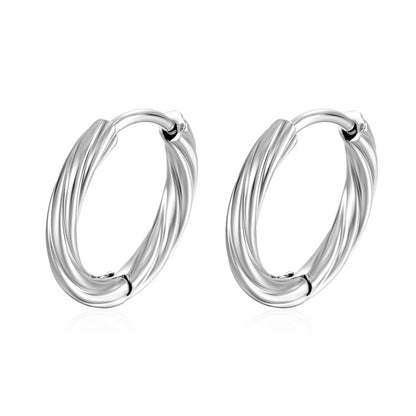Hoop Earring | Twisted Hoop | 10mm | Silver