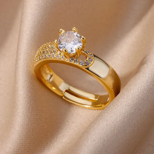 Stone Ring | SR261 | Gold