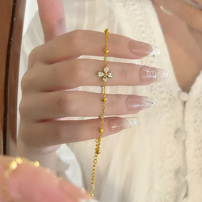 Chain Bracelet | SSCB093 | Four Leaf Diamond