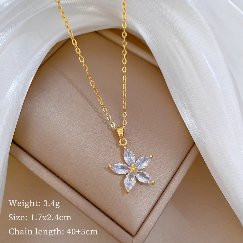 Necklace | SN268 | Zircon Lily