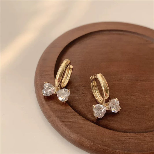 Zircon Hoop Earring | CZH02 | Bow Huggies
