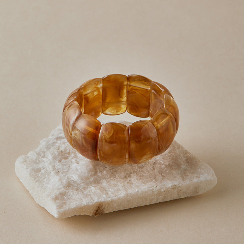 Acrylic Cuff Bracelet | ACB02 | Honey Brown