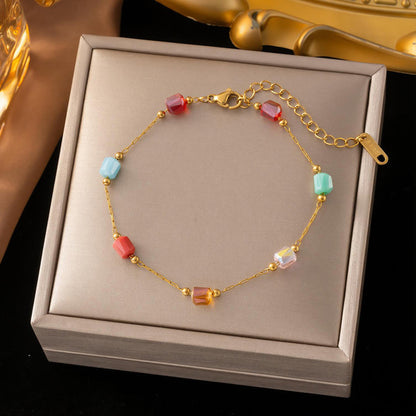 Chain Bracelet | SSCB119 | Colored Beads