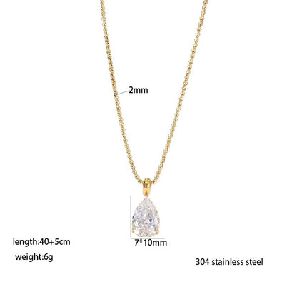 Necklace | SN346 | Water Drop Stone