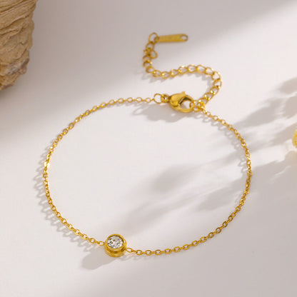 Chain Bracelet | SSCB126 | One Diamond