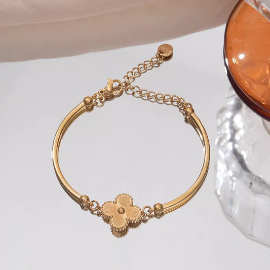 Chain Bracelet | SSCB076 | Four-leaf Clover Gold