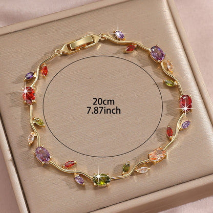 Zircon Tulip Bracelet | Multicolor