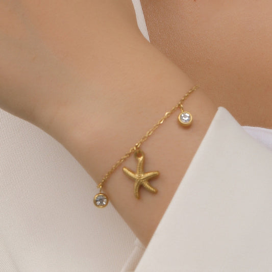 Chain Bracelet | SSCB105 | Starfish Shells Stones