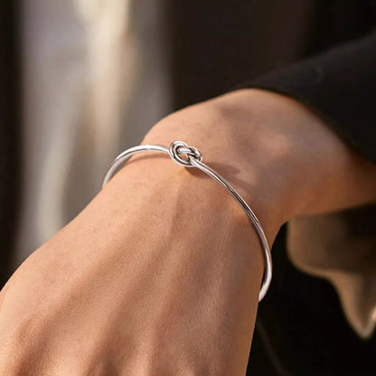 Cuff Bracelet | CB019 | Knotted Bracelet Silver