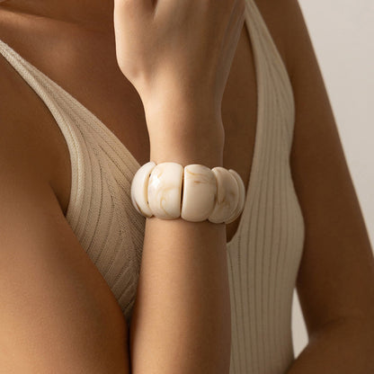 Acrylic Cuff Bracelet | ACB02 | Ivory