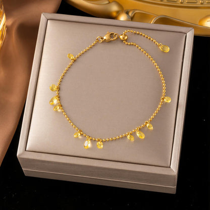Chain Bracelet | SSCB118 | Lemon Water Drop