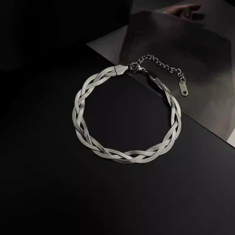 Chain Bracelet | SSCB075 | Twisted Silver