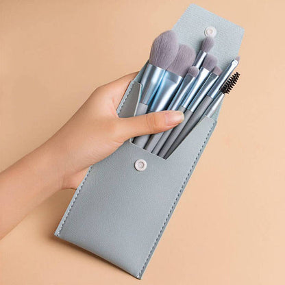 8-Piece Mini Makeup Brush Set | Blue