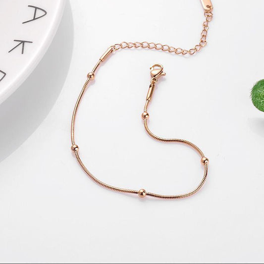 Chain Anklet | CA04 | Ball Anklet Rose Gold