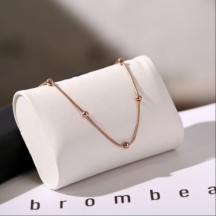 Chain Anklet | CA04 | Ball Anklet Rose Gold