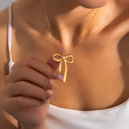 Necklace | SN291 | Pearl Bow