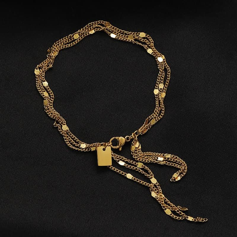 Chain Bracelet | SSCB037 | Three Layer Fringe