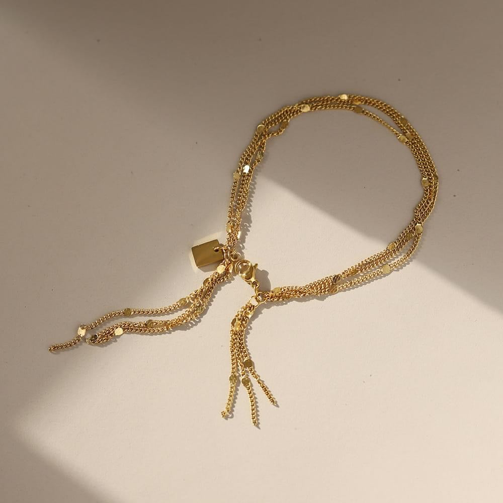 Chain Bracelet | SSCB037 | Three Layer Fringe