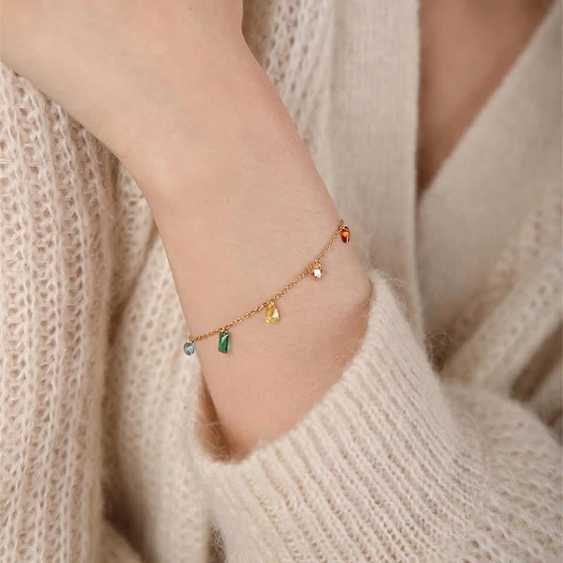 Chain Bracelet | SSCB038 | Rainbow Drop